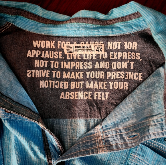 Project Raw 4X Button Up Shirt Aquamarine - Picture 4 of 5